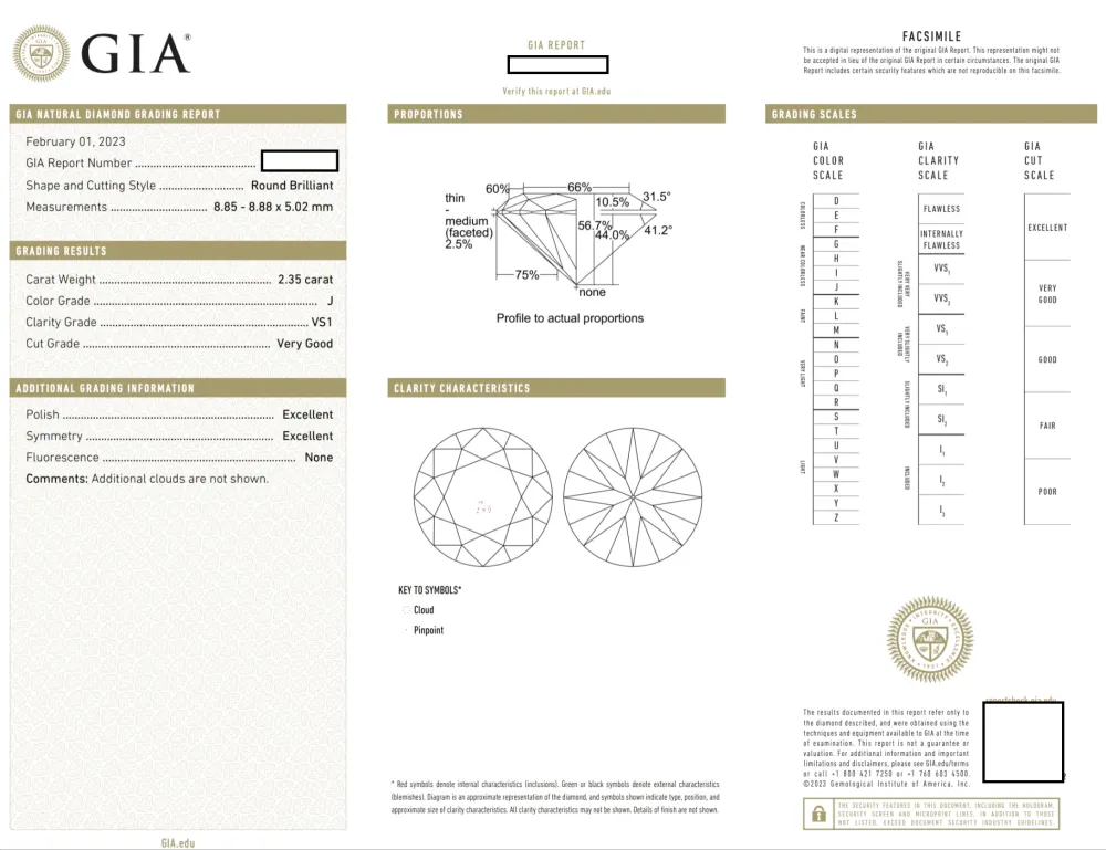 Certified GIA Diamond Engagement Ring