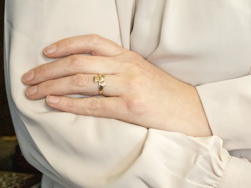 Claddagh Ring Diamond Accent met CE-Keurmerk