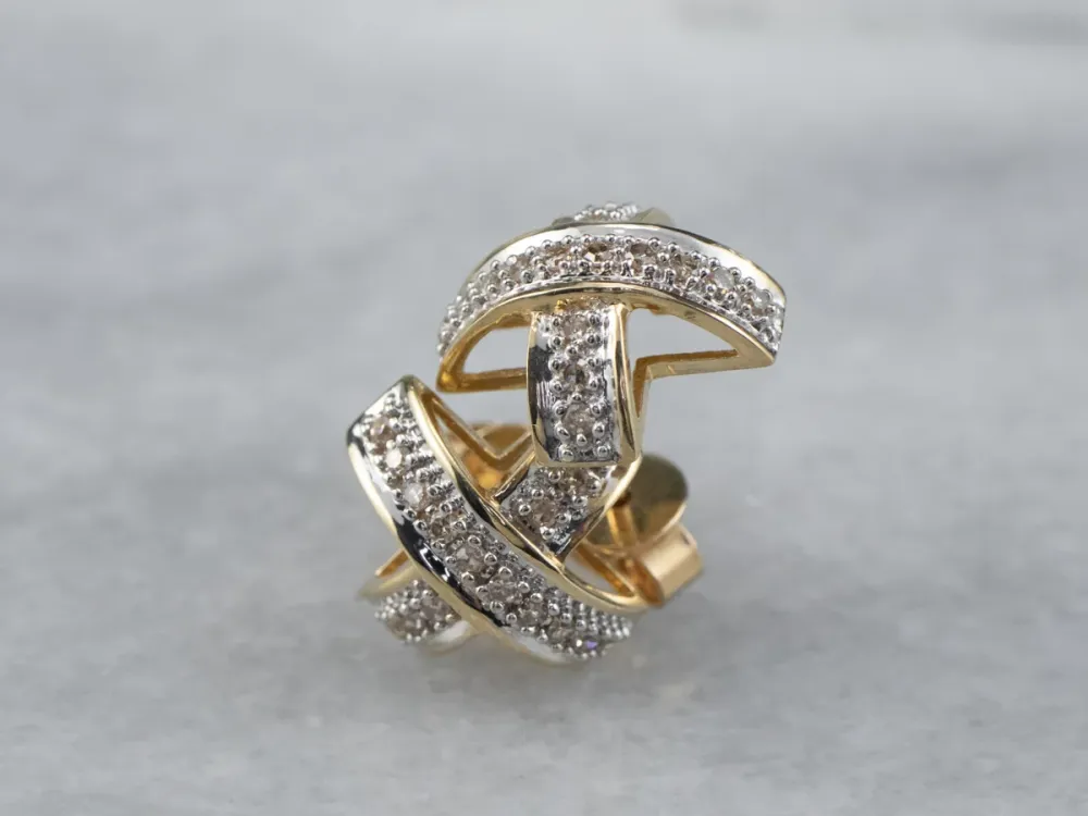Diamond X Stud Earrings met CE-Keurmerk