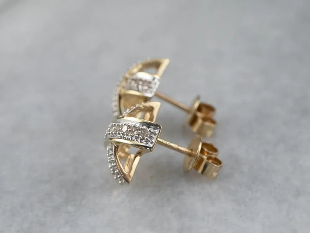 Diamond X Stud Earrings met CE-Keurmerk
