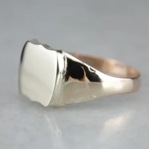 East West Shield Verguld Signet Ring