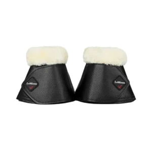 Fleece WrapRound Over Reach Bell Boots Black/Natural XXL