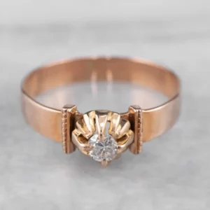 Gegalvaniseerd Antique Buttercup Diamond Engagement Ring