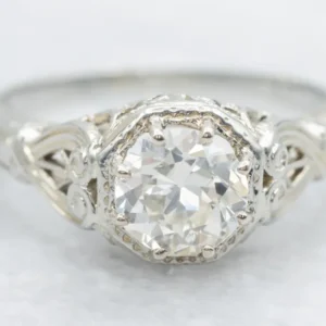 Gegalvaniseerd Antique Old European Diamond Solitaire Engagement Ring