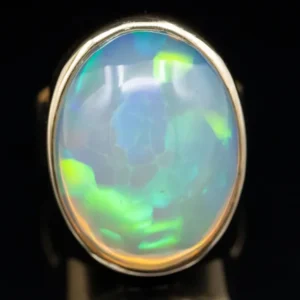 Gegalvaniseerd Bezel Set Opal Statement Ring