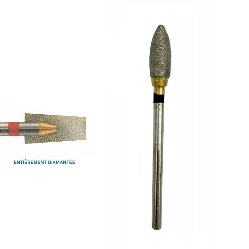 Gegalvaniseerd Ruim grain oval diamond bur - Total -sinterized size 0.50.