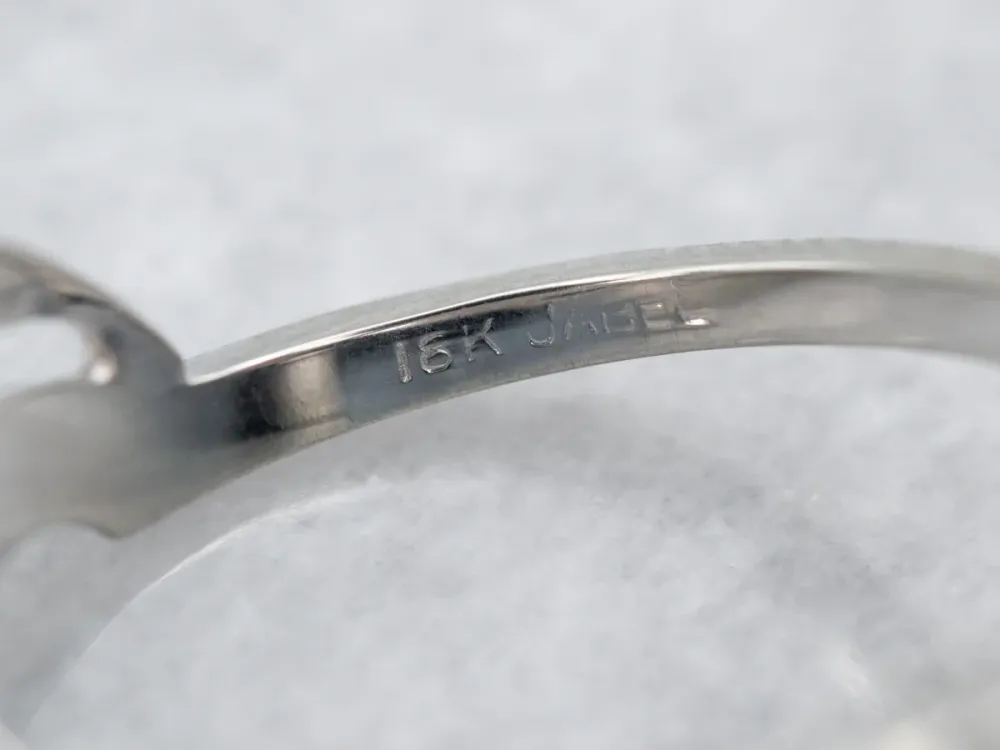 Gegalvaniseerd Scrolling Diamond Bypass-Style Engagement Ring