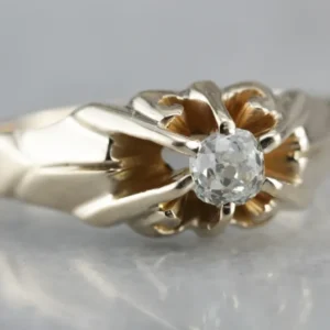 Gegalvaniseerd Victorian Old Mine Cut Diamond Engagement Ring