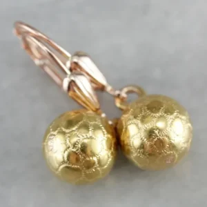 Gestructureerd Gold Drop Earrings