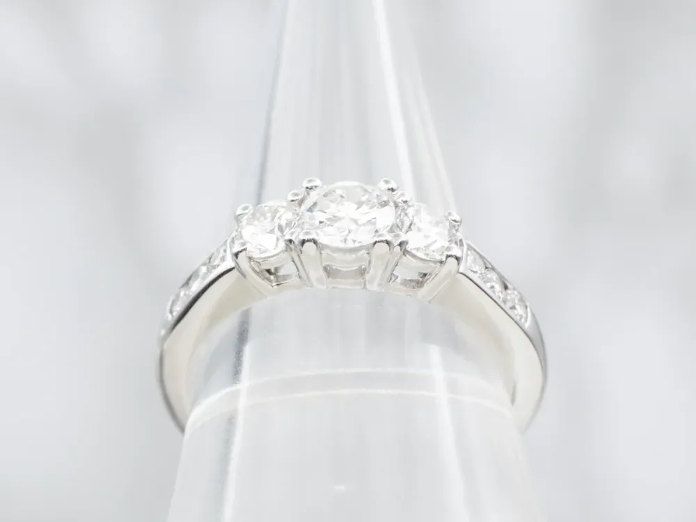 GIA Certified Diamond Engagement Ring Diamond Accents