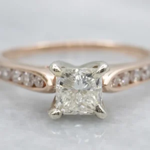 GIA Certified Princess Cut Diamond Engagement Ring