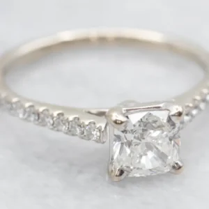 GIA Gewaarborgd Cushion Cut Diamond Engagement Ring met CE-Keurmerk