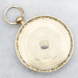 Gold Plated Sterling Silver Large Round Locket