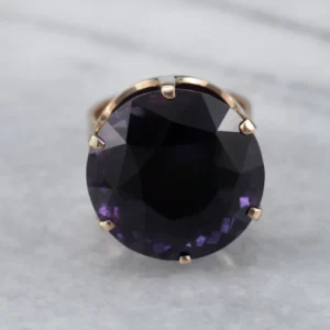 Goud Amethyst Statement Ring