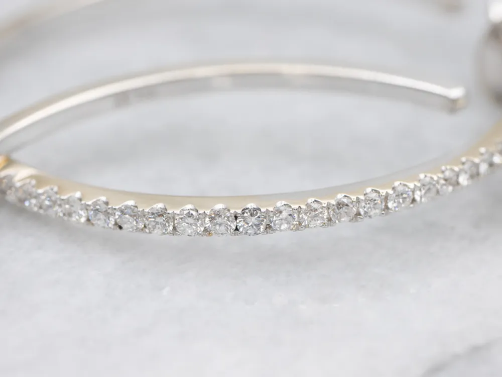 High-Quality Sparkling Diamond Hoop Earrings