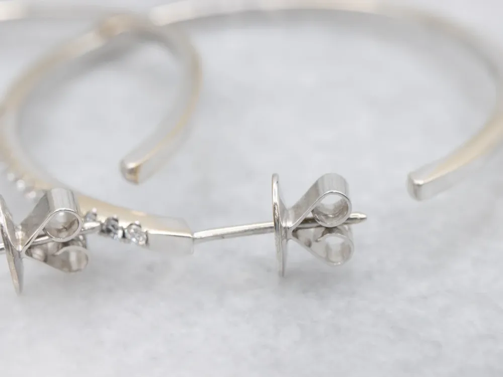 High-Quality Sparkling Diamond Hoop Earrings