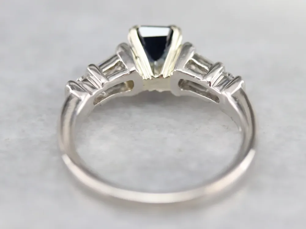 Industrieel Zwaar Belast Actueel Platinum Sapphire and Diamond Engagement Ring