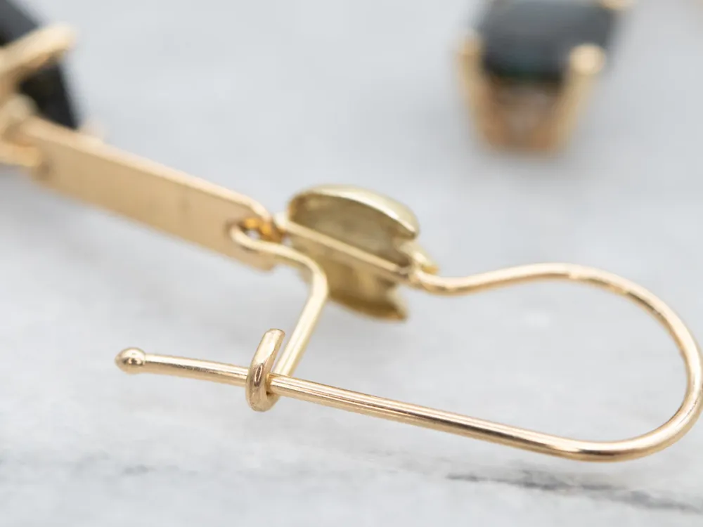 Industrieel Zwaar Belast Botanical Zeeblauw Sapphire Drop Earrings