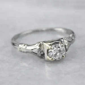 Jabel Art Deco Diamond Engagement Ring met CE-Keurmerk