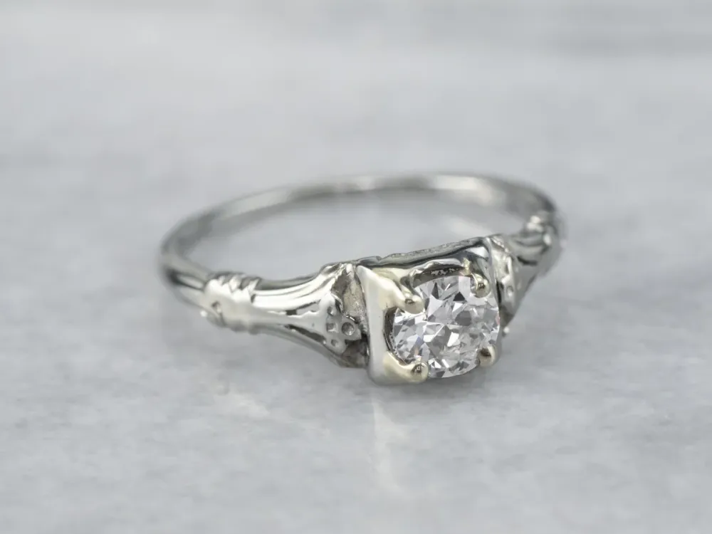 Jabel Art Deco Diamond Engagement Ring met CE-Keurmerk