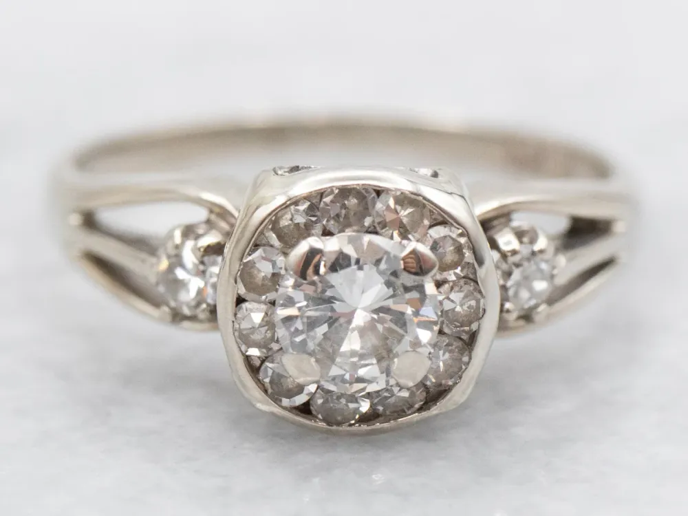 Klassiek Diamond Halo Engagement Ring