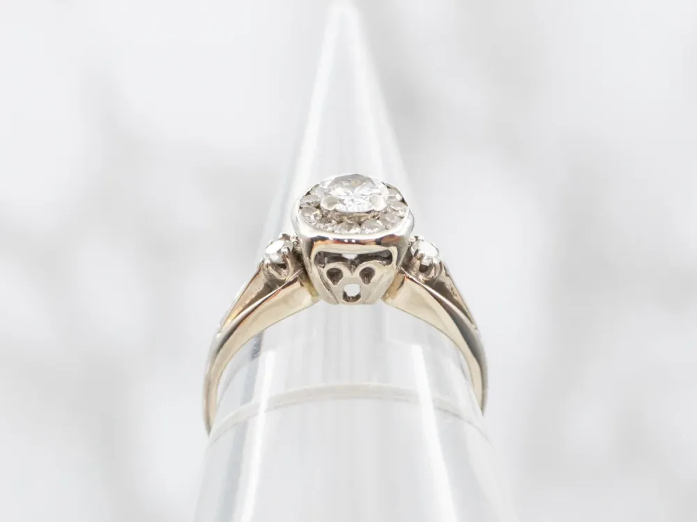 Klassiek Diamond Halo Engagement Ring