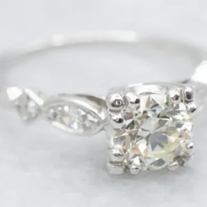 Klassiek Era Platinum and Diamond Engagement Ring met CE-Keurmerk