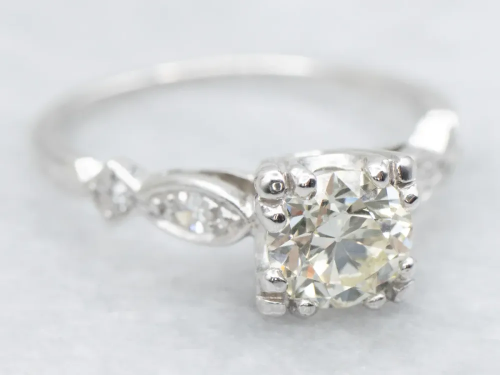 Klassiek Era Platinum and Diamond Engagement Ring met CE-Keurmerk