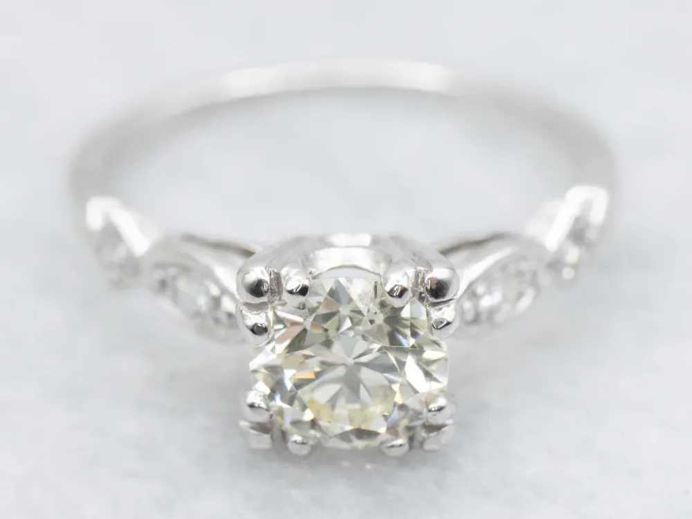 Klassiek Era Platinum and Diamond Engagement Ring met CE-Keurmerk