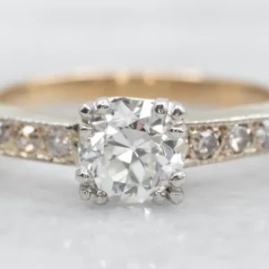 Klassiek European Cut Diamond Engagement Ring