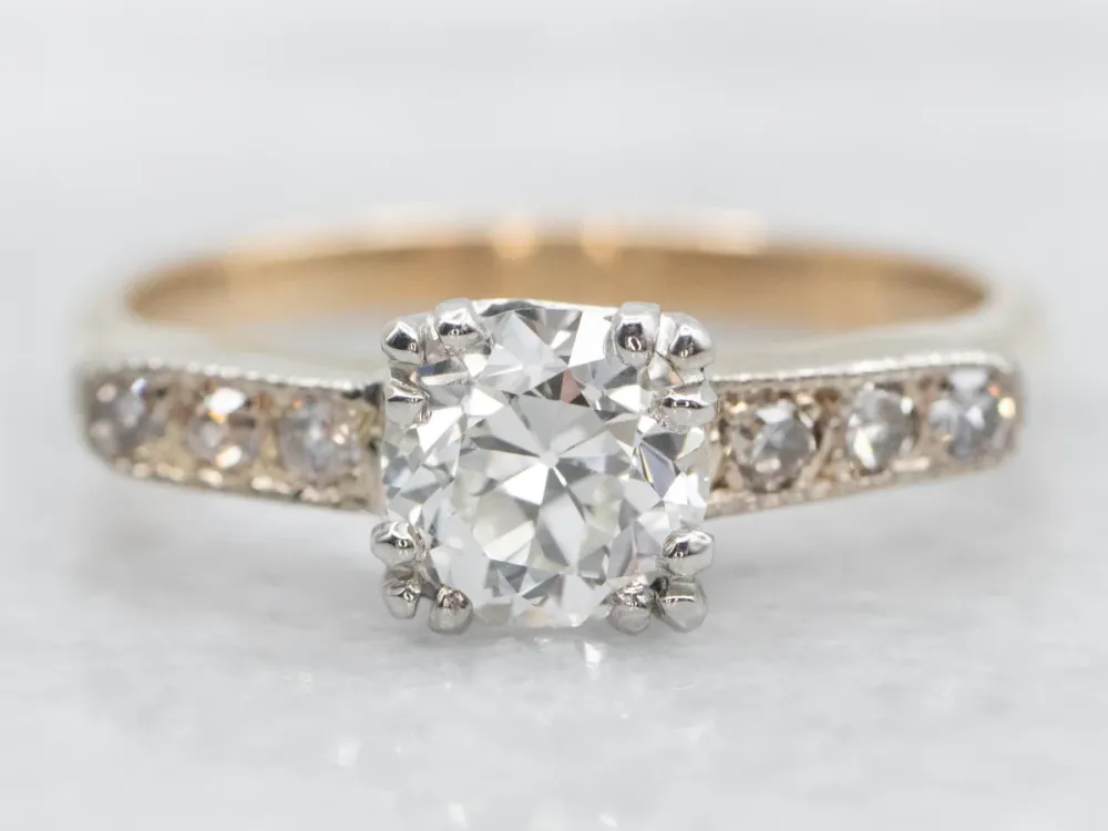 Klassiek European Cut Diamond Engagement Ring