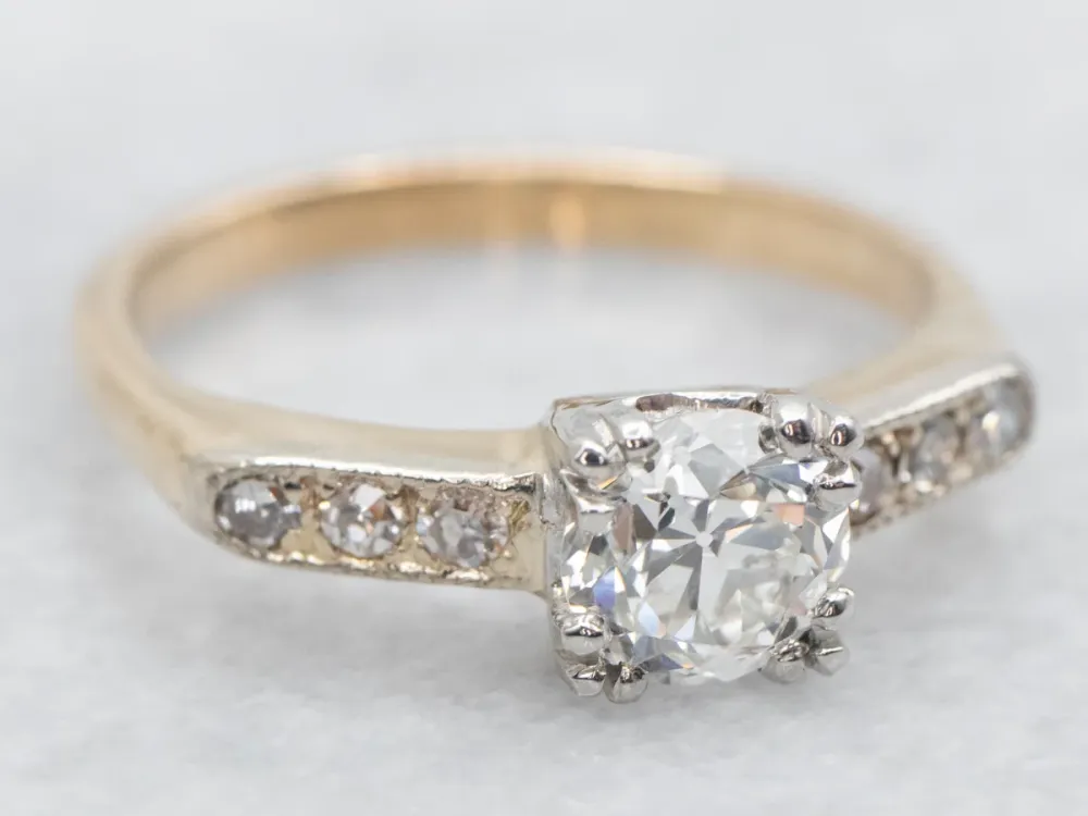 Klassiek European Cut Diamond Engagement Ring