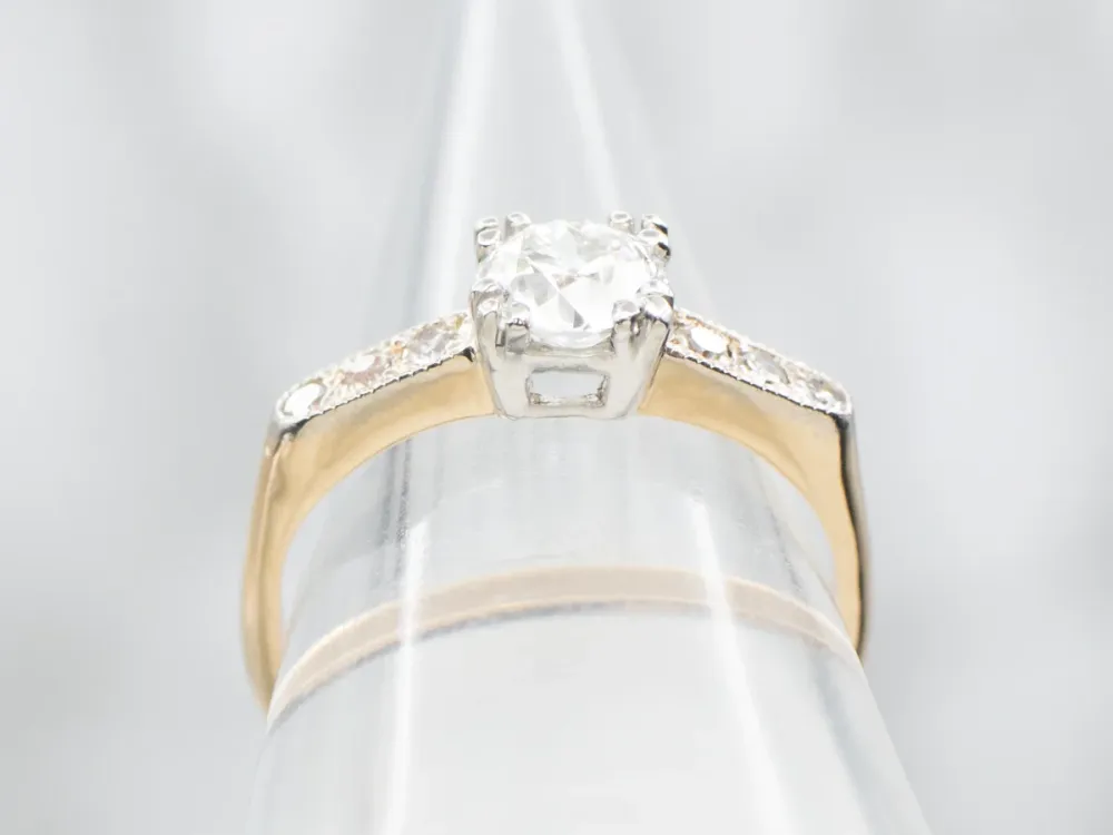 Klassiek European Cut Diamond Engagement Ring