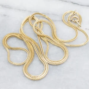 Long Yellow Goud Wheat Chain Spring Ring Clasp