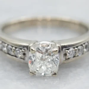 Modern EGL Geverifieerd Diamond Engagement Ring Diamond Shoulders