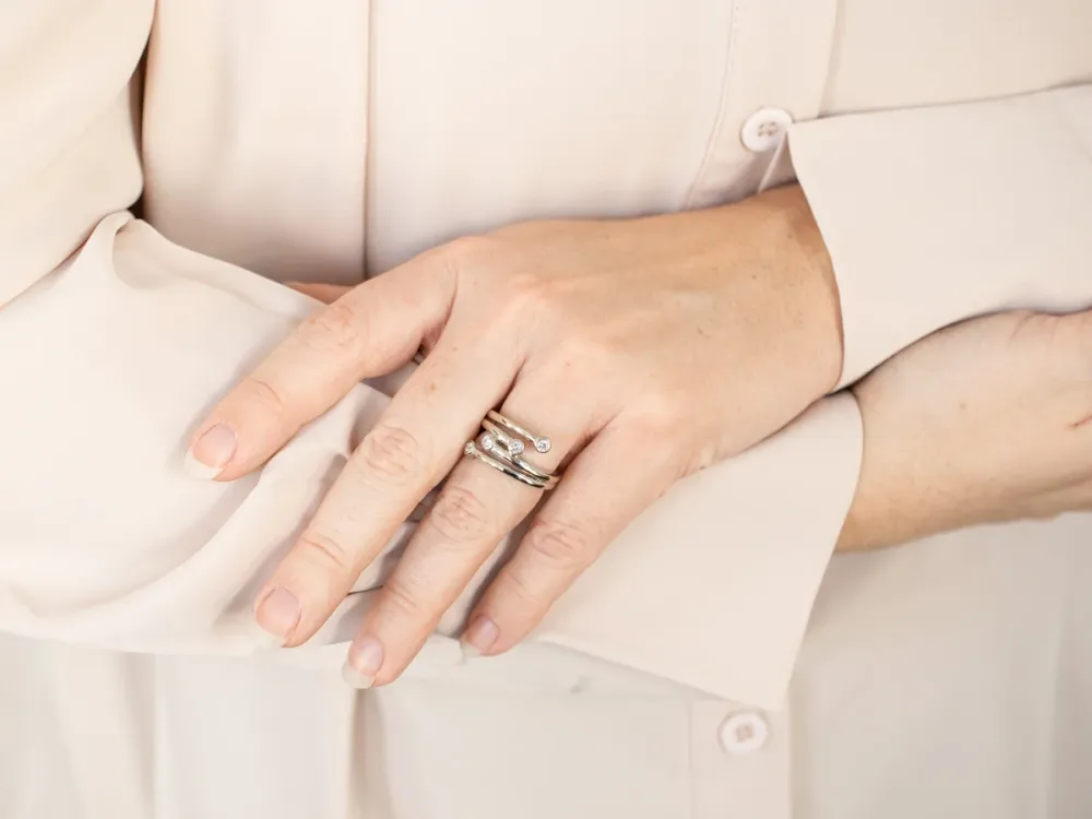 Modernist Diamond Stacking Ring - DIN Norm