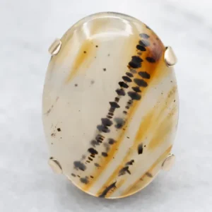 Montana Agate Klassiek Cabochon Ring