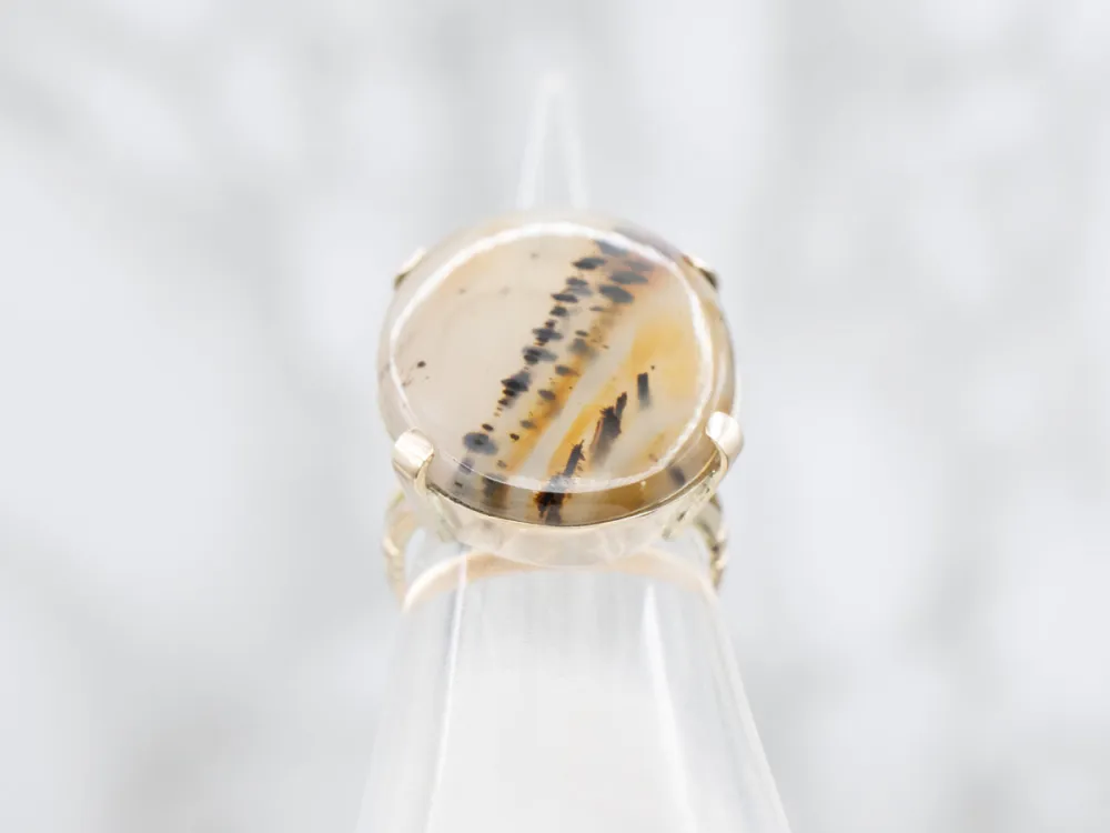Montana Agate Klassiek Cabochon Ring