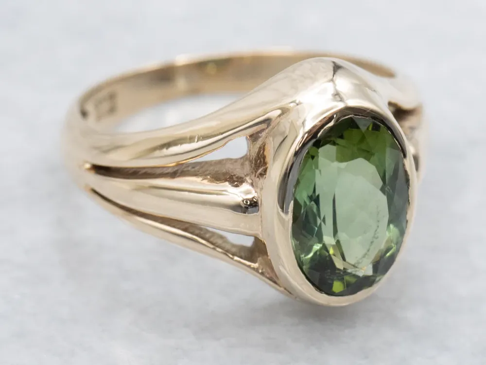 Mosgroen Tourmaline Solitaire Ring