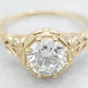 Old European Cut Diamond Greenleaf Engagement Ring Elizabeth Henry