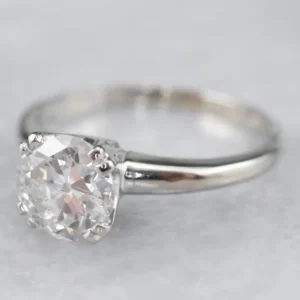 Old European Cut Diamond Solitaire Engagement Ring met CE-Keurmerk
