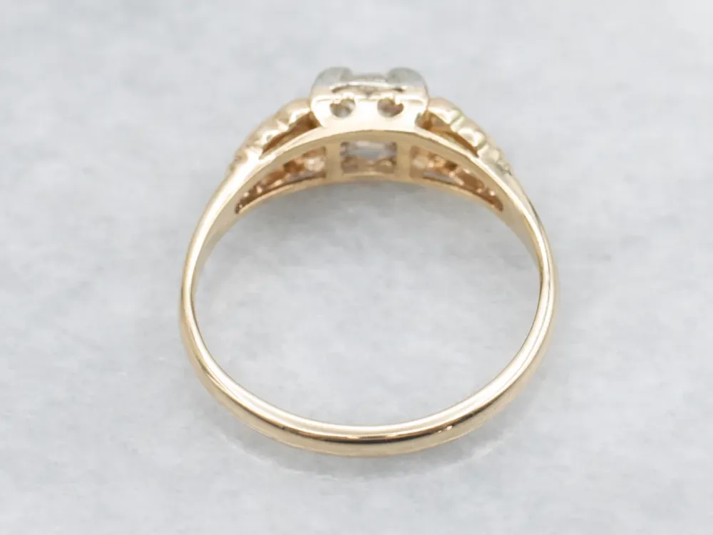 Old Mine Cut Diamond Vintage Era Engagement Ring
