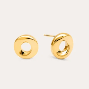 Orbit Stainless Steel Gold Earrings
