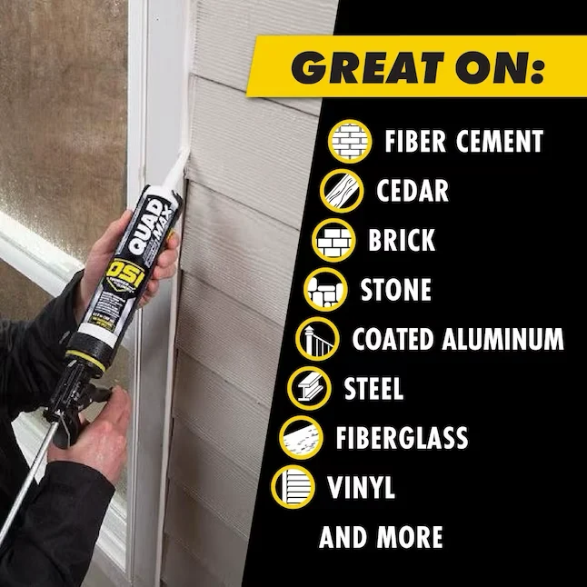 OSI Quad Max 9.5-oz White Paintable Hoogwaardig Sealant Caulk