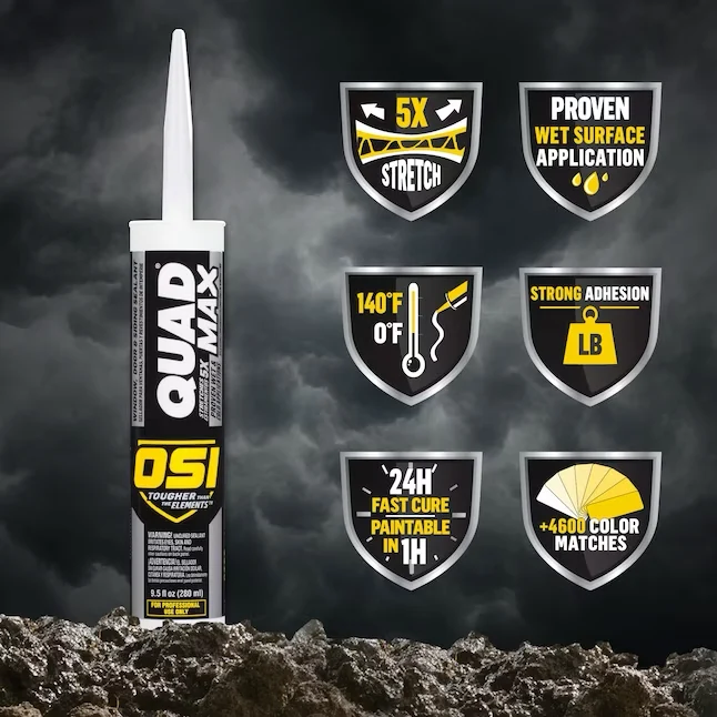 OSI Quad Max 9.5-oz White Paintable Hoogwaardig Sealant Caulk