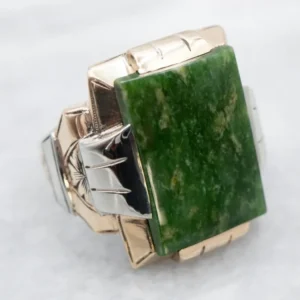 Ouderwets Era Men's Jade Statement Ring