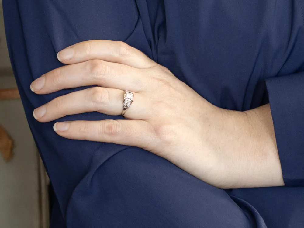 Ouderwets Era Platinum Diamond Engagement Ring met CE-Keurmerk
