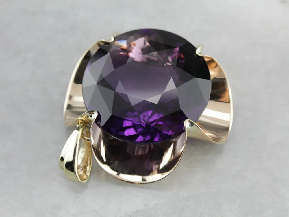 Oversized Amethyst Pendant