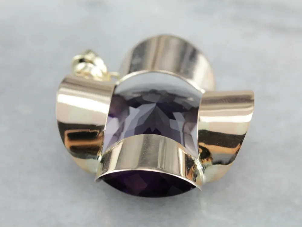 Oversized Amethyst Pendant
