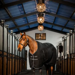 Rambo Stable Rug, 400g Black/Black & Silver 145